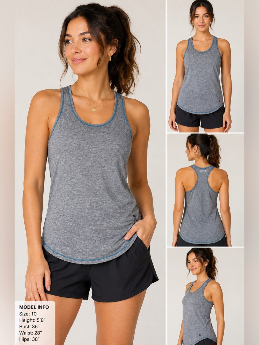 Burton DRYRIDE drirelease FreshGuard Gray Athletic Tank Top Women’s Large